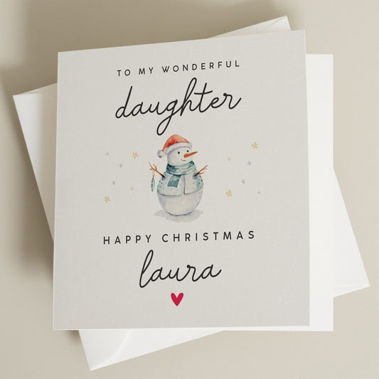 Daughter Christmas Card, Personalised Christmas Card, Christmas Card For Daughter, Xmas Gift For Daughter, Special Christmas Card