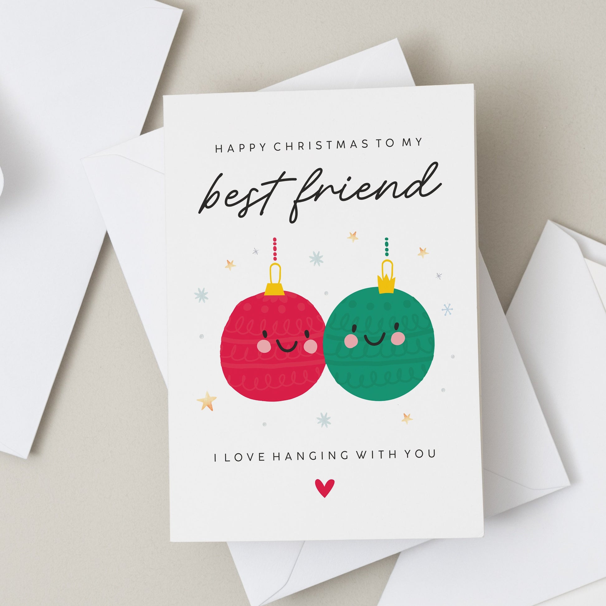 Best Friend Christmas Card, Bestie Christmas Card, Cute Christmas Card For Friend, Best Friend Christmas Card, Friend Christmas