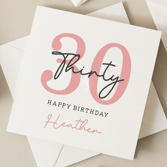 30th Birthday Card For Her, 30th Birthday Card For Daughter, Personalised 30th Birthday Card For Mummy, 30th Birthday Gift For Her