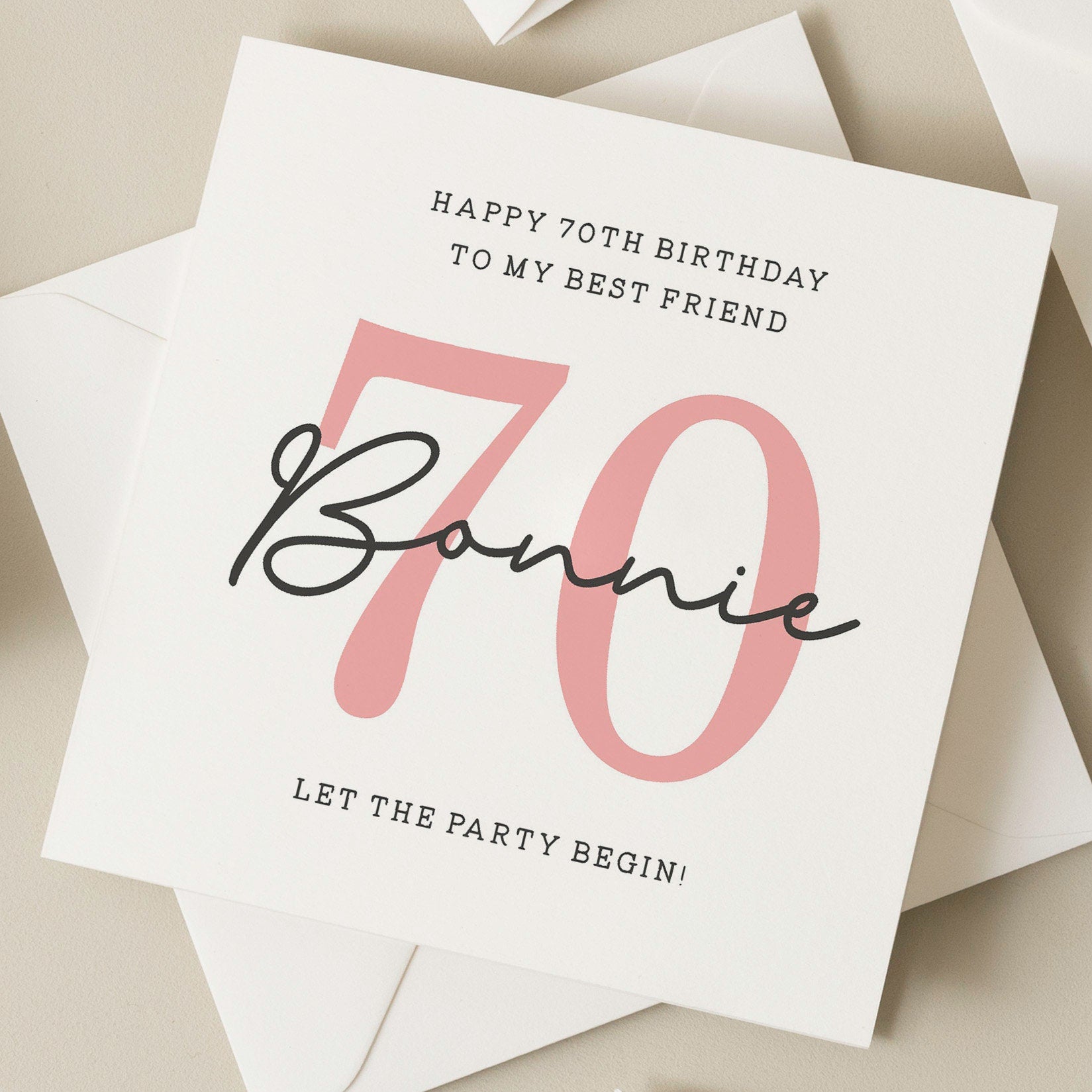 Personalised 70th Birthday Card For Best Friend, Friend 70th Birthday Card, 70th Birthday Card For Her, Milestone 70th Birthday Gift